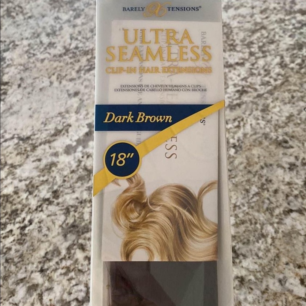 NEW Real human hair extensions 18" clip in